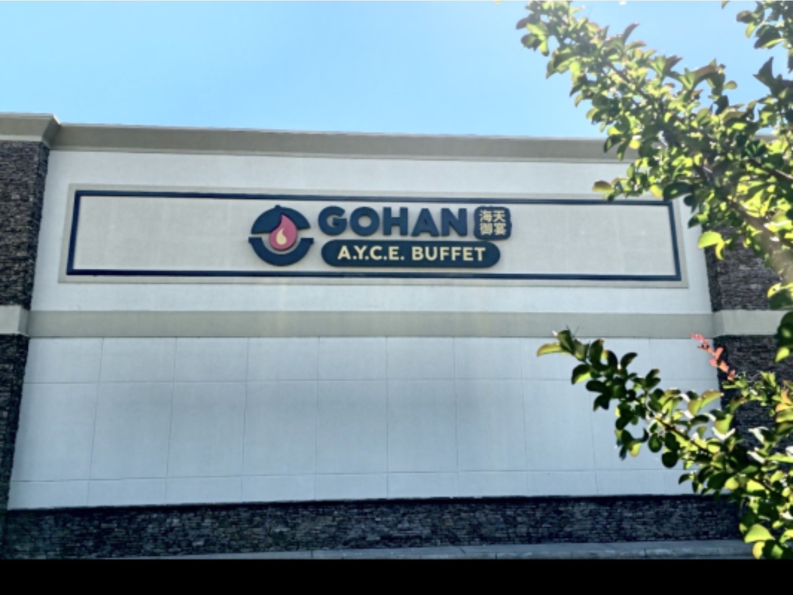 Gohan A.Y.C.E. Buffet — channel letters, Duluth GA