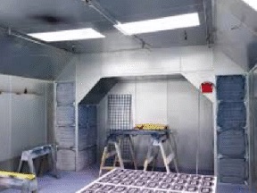 Matthews Paint Booth — Lee's Signs shop equipment