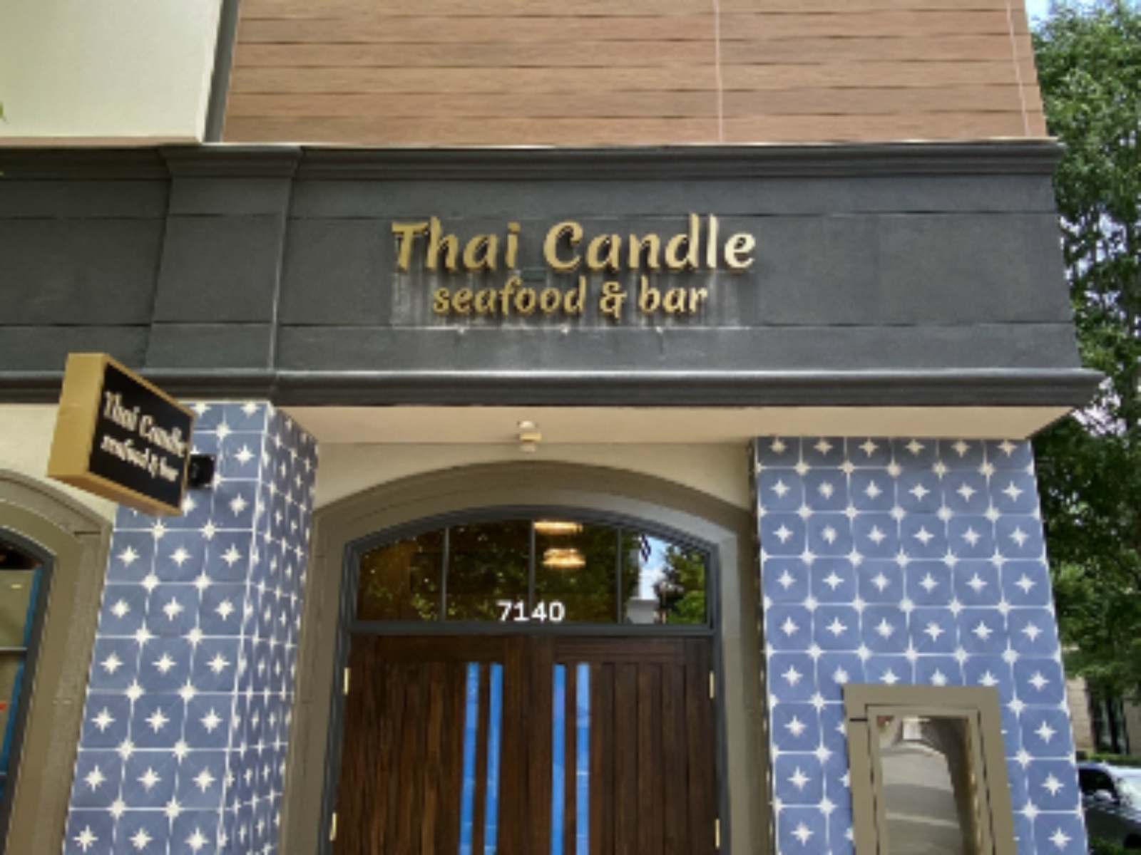 Thai Candle Seafood — halo-lit reverse channel letters, Alpharetta GA